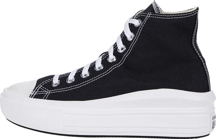 Converse Chuck Taylor(r) All Star(r) Move Platform Hi Women's Shoes Black/Natural Ivory/White : 10 B - Medium, Textile - Image 6