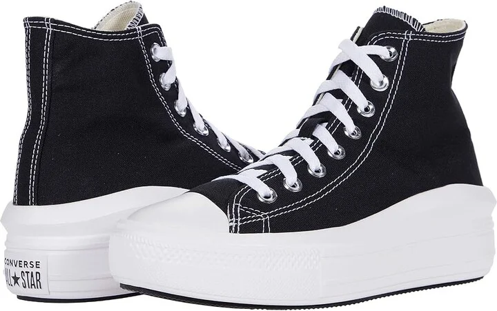 Converse Chuck Taylor(r) All Star(r) Move Platform Hi Women's Shoes Black/Natural Ivory/White : 10 B - Medium, Textile
