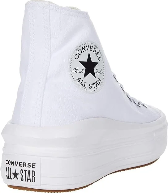 Converse Chuck Taylor(r) All Star(r) Move Platform Hi Women's Shoes White/Natural Ivory/Black : 10 B - Medium, Textile - Image 4