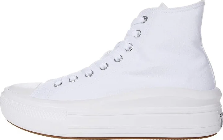 Converse Chuck Taylor(r) All Star(r) Move Platform Hi Women's Shoes White/Natural Ivory/Black : 10 B - Medium, Textile - Image 6