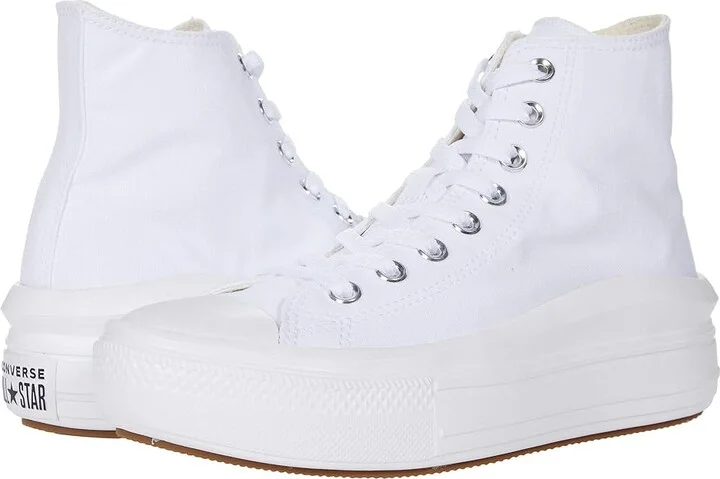 Converse Chuck Taylor(r) All Star(r) Move Platform Hi Women's Shoes White/Natural Ivory/Black : 10 B - Medium, Textile