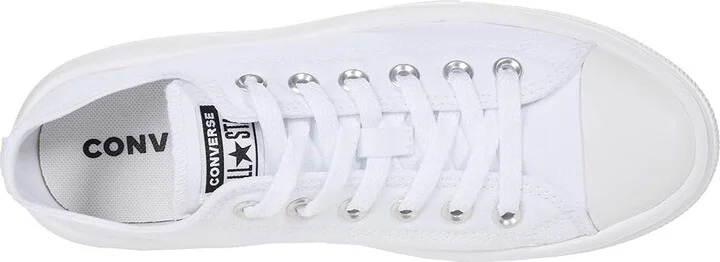 Converse Chuck Taylor(r) All Star(r) Move Platform Ox Women's Shoes White/White/White : 10 B - Medium, Textile - Image 2