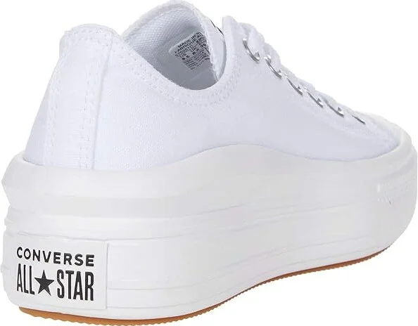 Converse Chuck Taylor(r) All Star(r) Move Platform Ox Women's Shoes White/White/White : 10 B - Medium, Textile - Image 4
