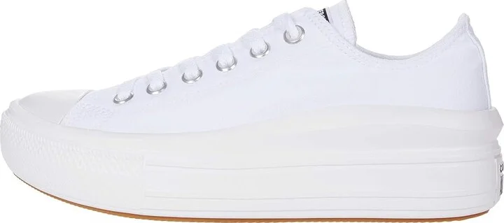 Converse Chuck Taylor(r) All Star(r) Move Platform Ox Women's Shoes White/White/White : 10 B - Medium, Textile - Image 6
