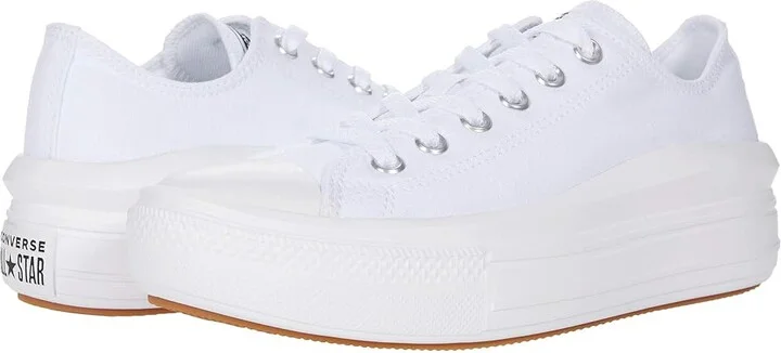 Converse Chuck Taylor(r) All Star(r) Move Platform Ox Women's Shoes White/White/White : 10 B - Medium, Textile
