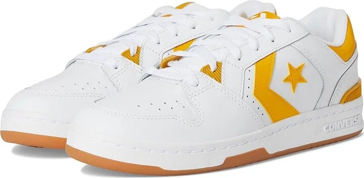 Converse Converse Lifestyle 1998 Shoes White/Yellow/Sunny Angle : Men's 4 - Women's 5.5 Medium, Leather