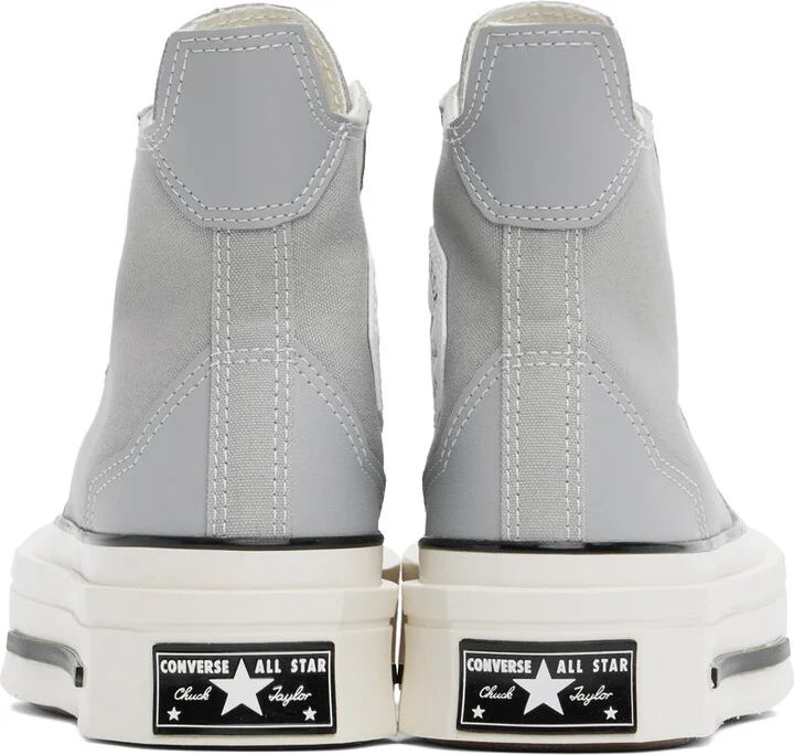 Converse Gray Chuck 70 De Luxe Squared High Top Sneakers - Image 2