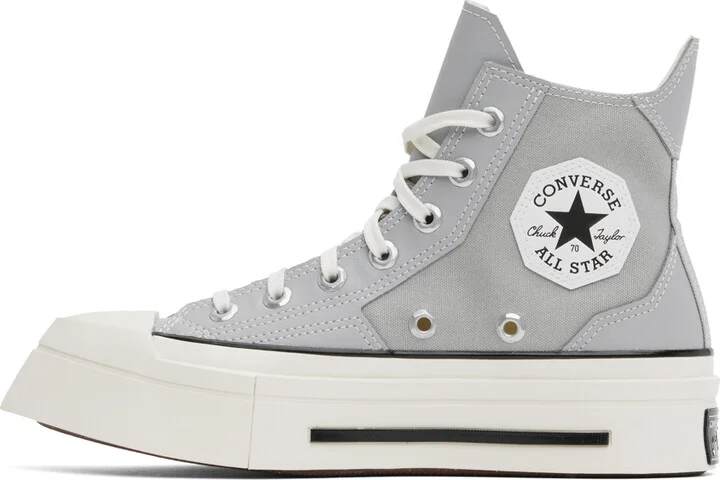 Converse Gray Chuck 70 De Luxe Squared High Top Sneakers - Image 3