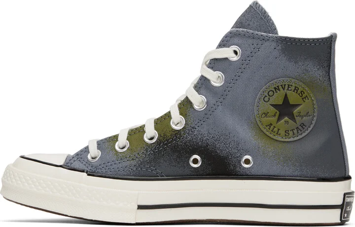 Converse Gray Chuck 70 Hi Sneakers - Image 3