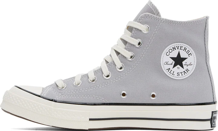 Converse Gray Chuck 70 High Top Sneakers - Image 3