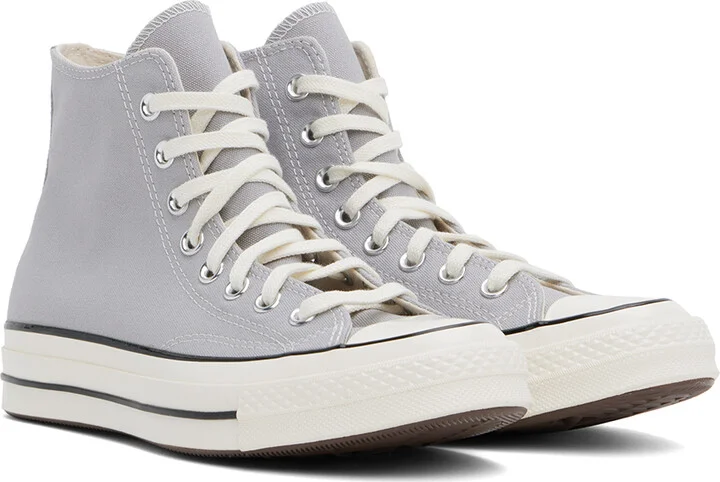 Converse Gray Chuck 70 High Top Sneakers - Image 4