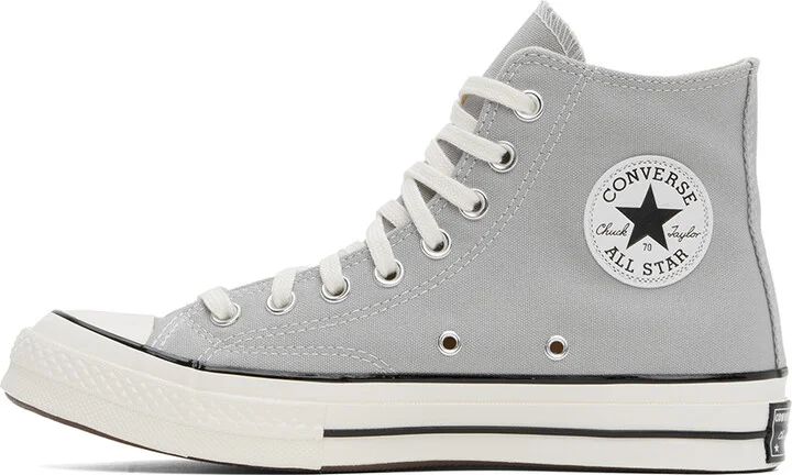 Converse Gray Chuck 70 High Top Sneakers - Image 3