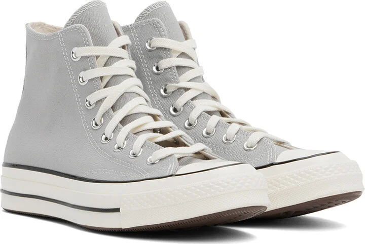 Converse Gray Chuck 70 High Top Sneakers - Image 4
