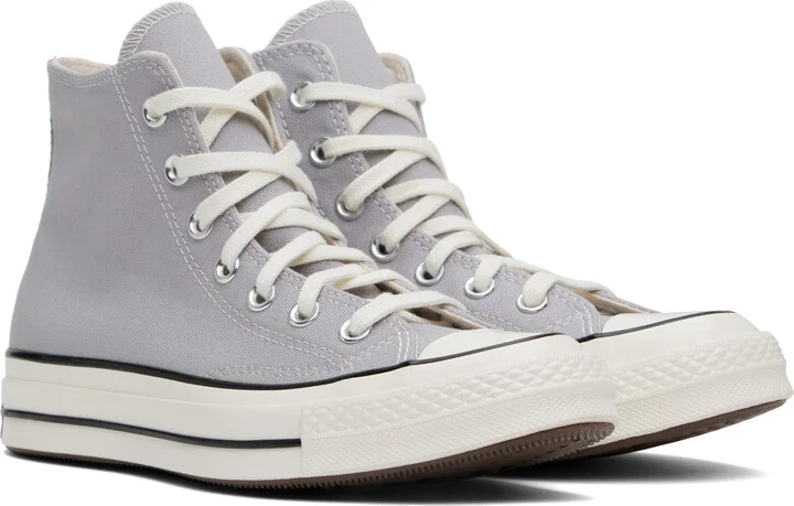 Converse Gray Chuck 70 High Top Sneakers - Image 4