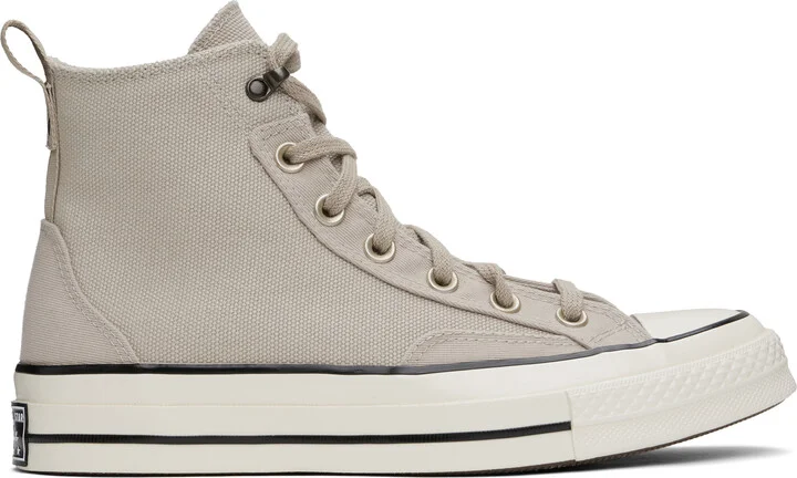 Converse Gray Chuck 70 Jungle Cloth Overlay Sneakers