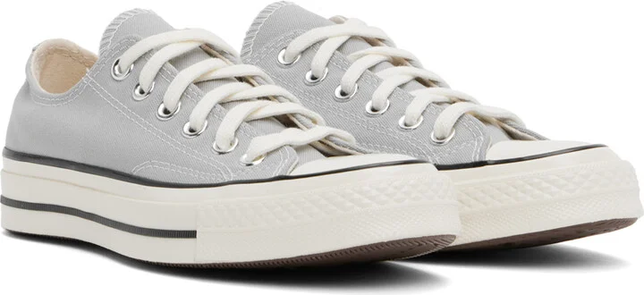 Converse Gray Chuck 70 Low Top Sneakers - Image 4
