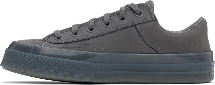 Converse Gray Chuck 70 Marquis Nubuck & Suede Low Top Sneakers - Image 3