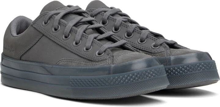 Converse Gray Chuck 70 Marquis Nubuck & Suede Low Top Sneakers - Image 4