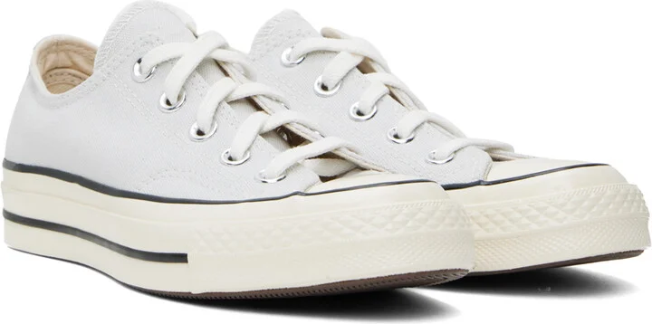 Converse Gray Chuck 70 Vintage Canvas Sneakers - Image 4