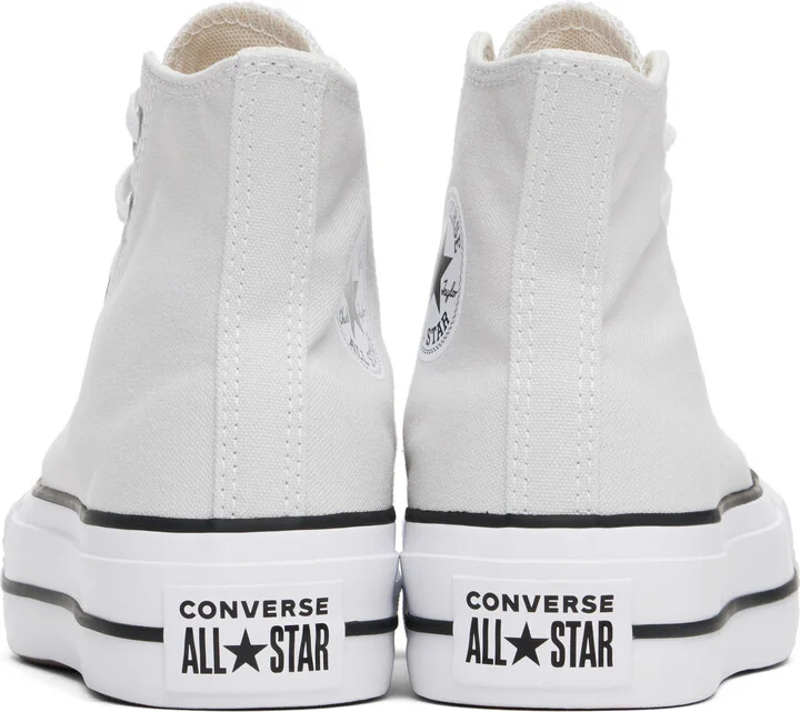 Converse Gray Chuck Taylor All Star Lift Platform High Top Sneakers - Image 2