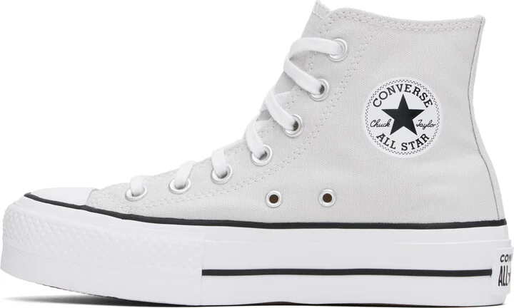Converse Gray Chuck Taylor All Star Lift Platform High Top Sneakers - Image 3