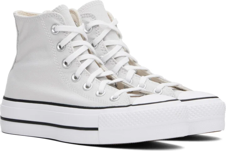 Converse Gray Chuck Taylor All Star Lift Platform High Top Sneakers - Image 4