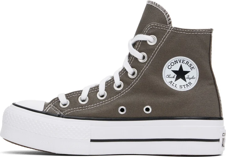 Converse Gray Chuck Taylor All Star Lift Platform High Top Sneakers - Image 3