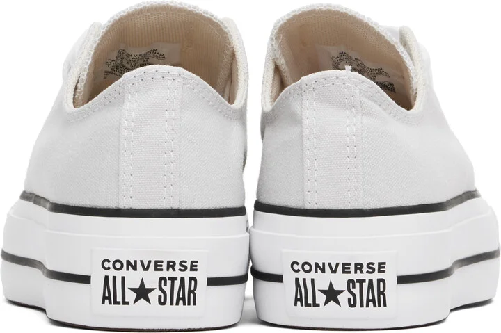 Converse Gray Chuck Taylor All Star Lift Platform Low Top Sneakers - Image 2