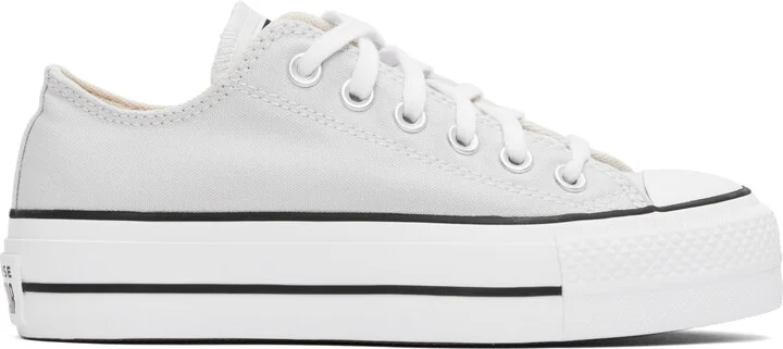 Converse Gray Chuck Taylor All Star Lift Platform Low Top Sneakers