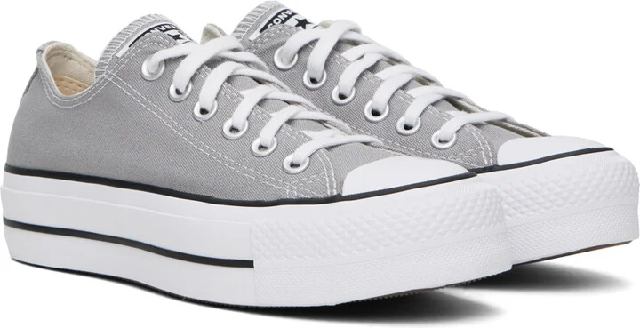 Converse Gray Chuck Taylor All Star Low Top Sneakers - Image 4