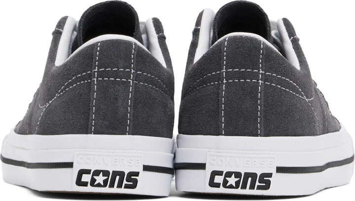 Converse Gray CONS One Star Pro Suede Sneakers - Image 2