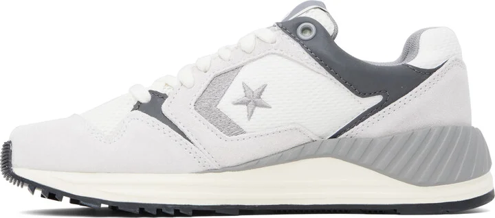 Converse Gray & Off-White Wave Trainer Low Top Sneakers - Image 3