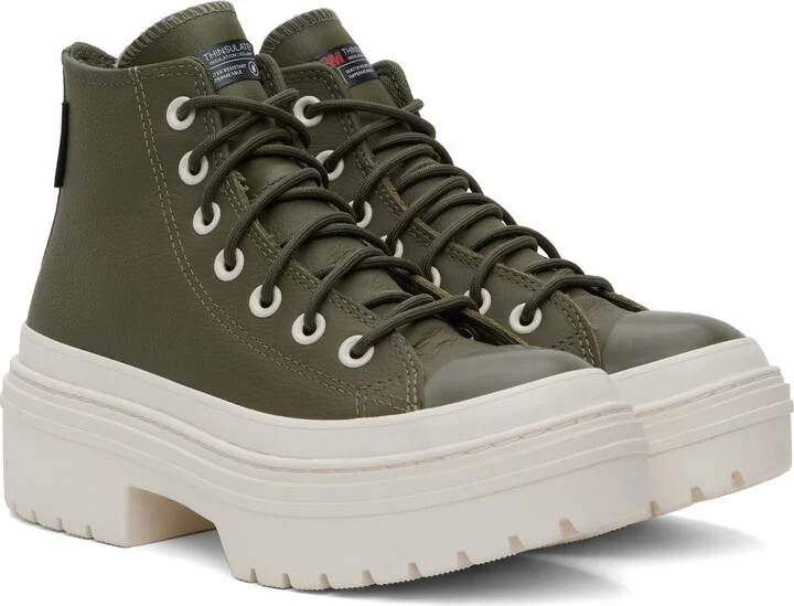 Converse Green Chuck Taylor All Star Lugged Heel Platform Waterproof Sneakers - Image 4