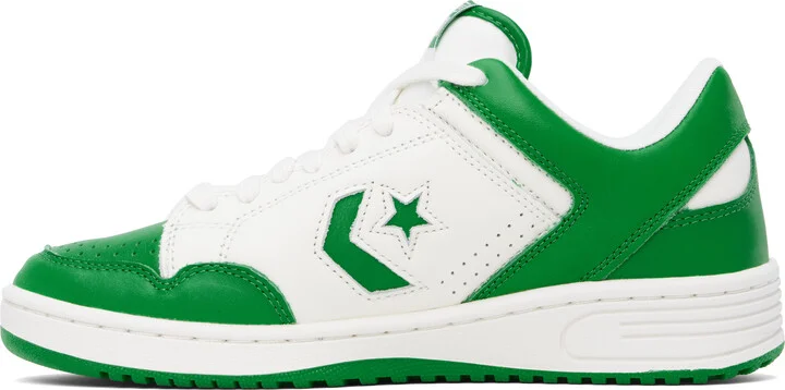 Converse Green & Off-White Weapon Low Top Sneakers - Image 3