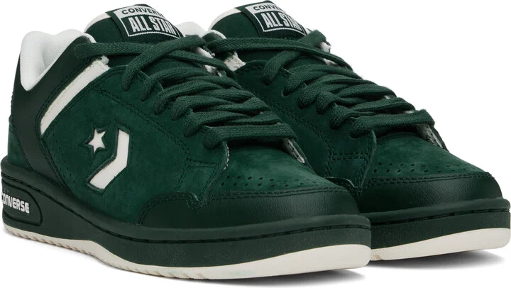 Converse Green Weapon Leather Low Top Sneakers - Image 4