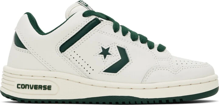 Converse Green & White Weapon Low Top Sneakers