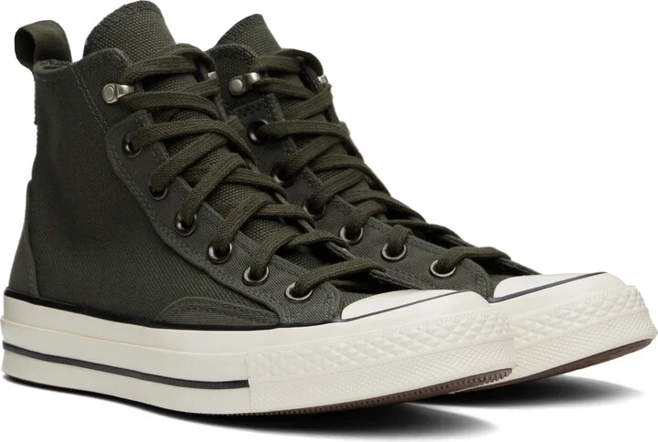 Converse Khaki Chuck 70 Jungle Cloth Overlay Sneakers - Image 4