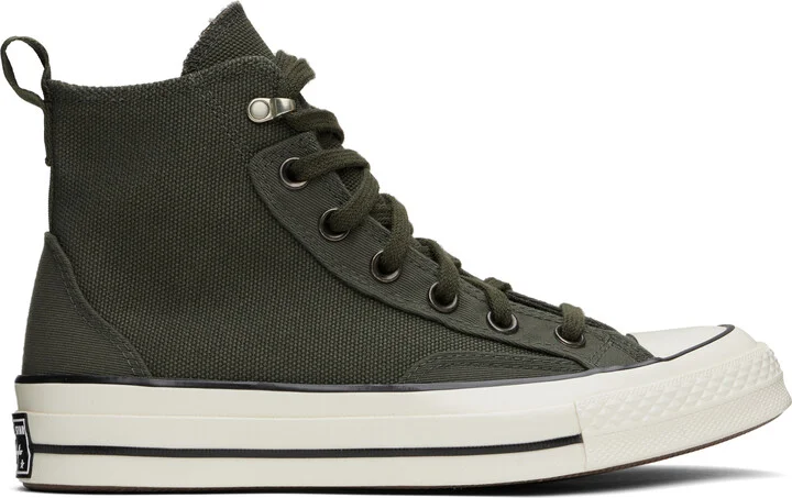 Converse Khaki Chuck 70 Jungle Cloth Overlay Sneakers