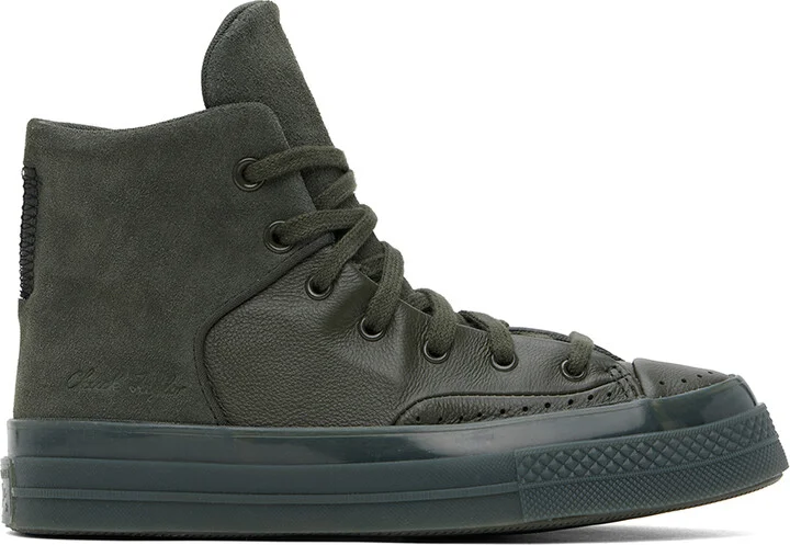 Converse Khaki Chuck 70 Marquis Leather High Top Sneakers