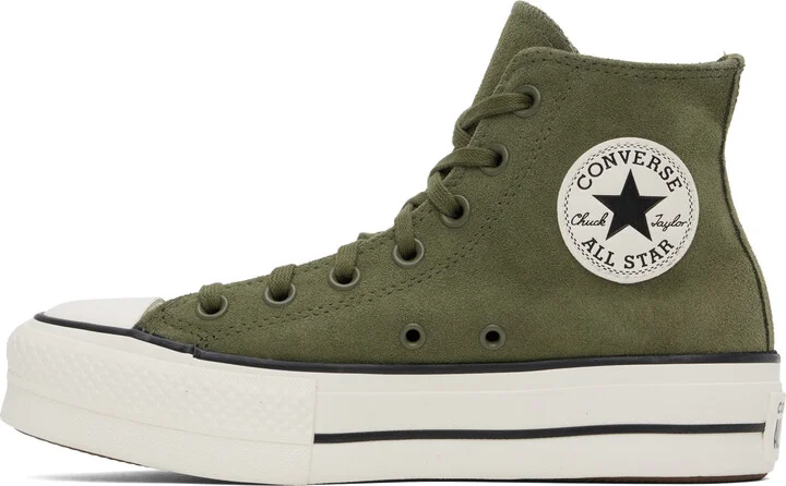 Converse Khaki Chuck Taylor All Star Lift Platform Sneakers - Image 3