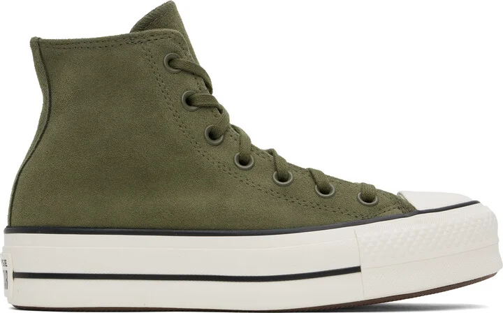 Converse Khaki Chuck Taylor All Star Lift Platform Sneakers