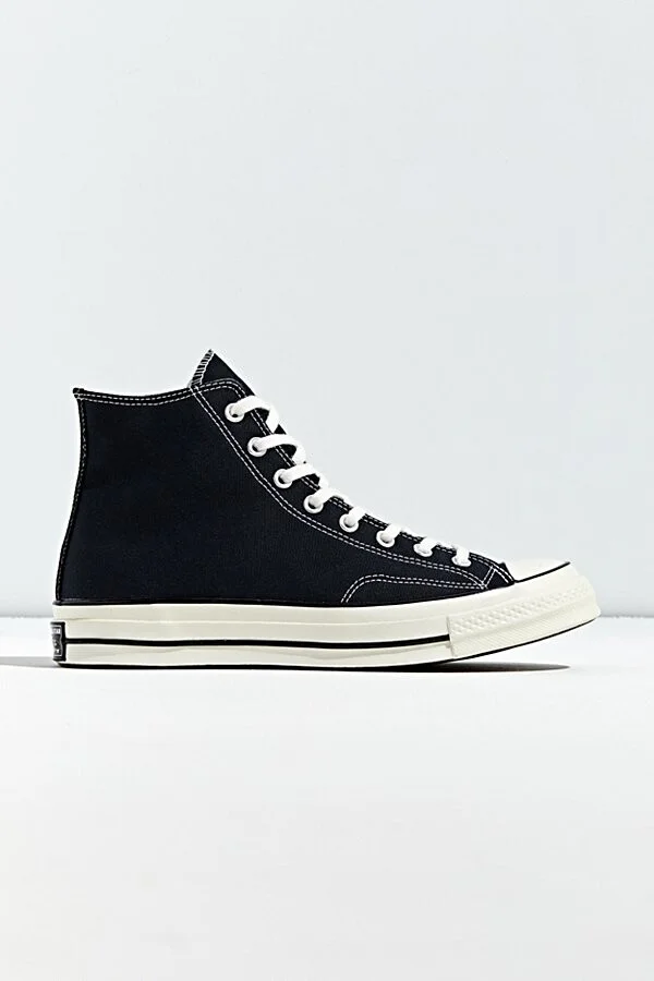 Converse Men's Chuck 70 Core High Top Sneaker in Black/Black/Egret at Urban Outfitters - Image 2