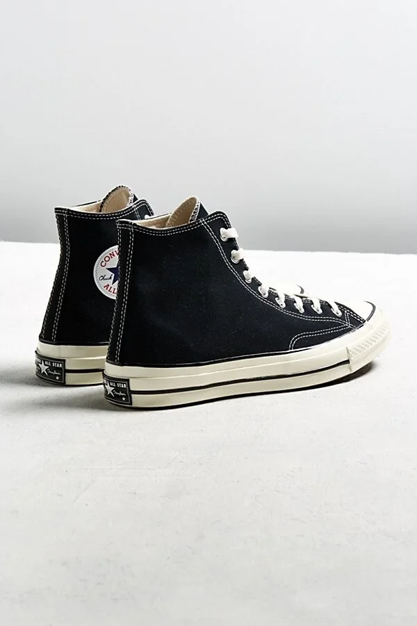Converse Men's Chuck 70 Core High Top Sneaker in Black/Black/Egret at Urban Outfitters - Image 5