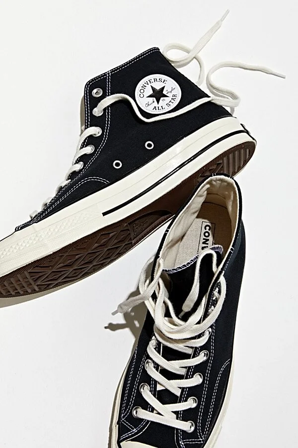 Converse Men's Chuck 70 Core High Top Sneaker in Black/Black/Egret at Urban Outfitters