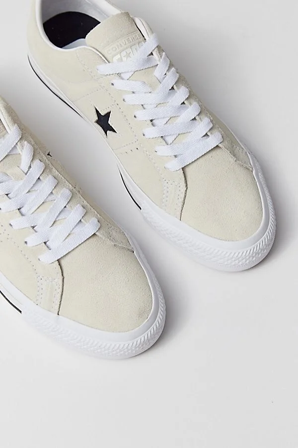 Converse Men's One Star Pro AS Sneaker in Egret/White/Black - Image 4
