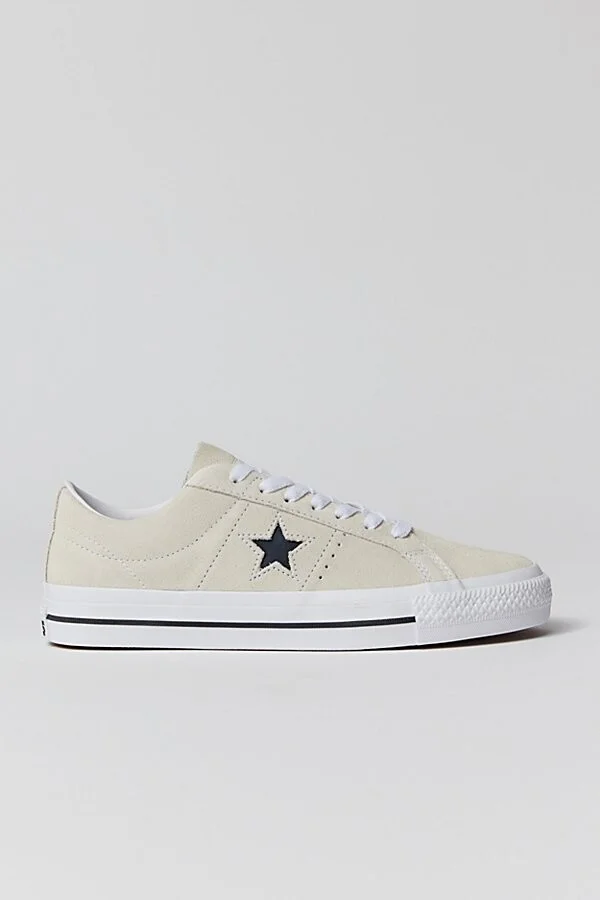 Converse Men's One Star Pro AS Sneaker in Egret/White/Black