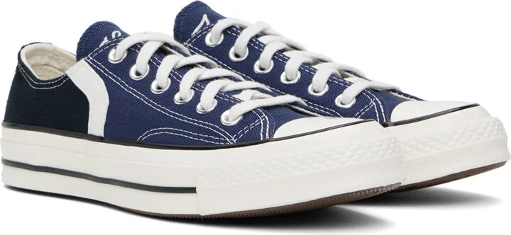 Converse Navy Chuck 70 Archival Stripes Low Top Sneakers - Image 4