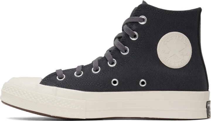 Converse Navy Chuck 70 Textured High Top Sneakers - Image 3
