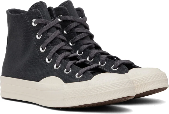 Converse Navy Chuck 70 Textured High Top Sneakers - Image 4