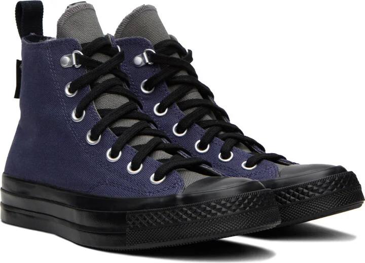 Converse Navy & Gray Chuck 70 GORE-TEX Sneakers - Image 4